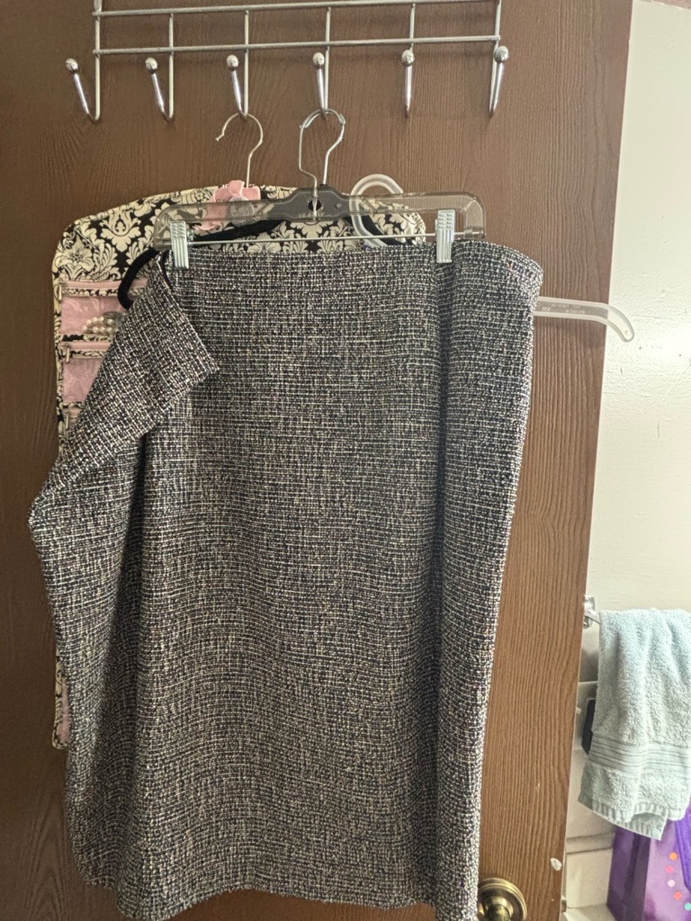 Lane Bryant Black and White Tweed Pencil Skirt